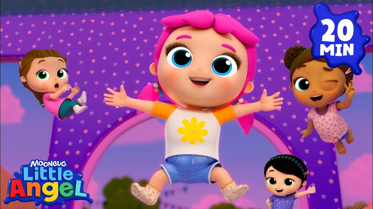 Follow The Bounce House Rules! 🌟 | Jill's Playtime | Little Angel Kids Songs & Nursery Rhymes