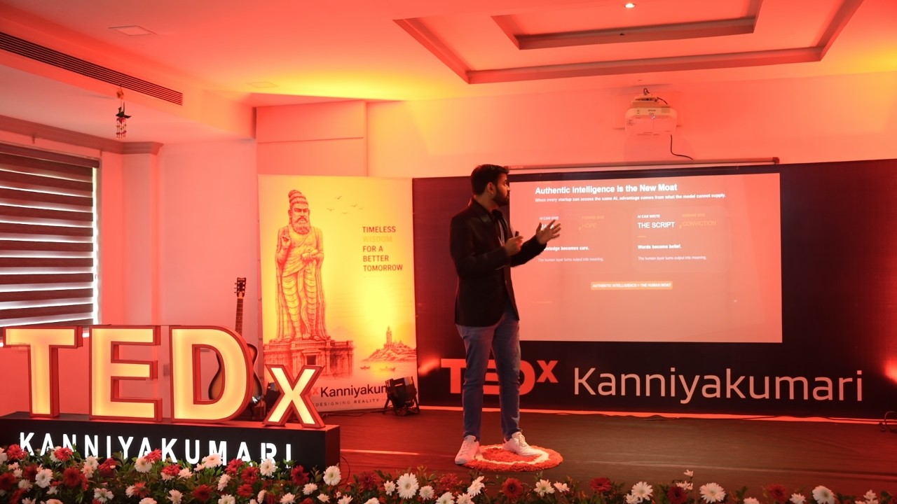The Architecture of Intuition: How AI Frees Us to Be Human | Adithya Mangal | TEDxKanniyakumari