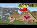 Minecraft: GIANT ORE!! (MINING HUGE DIAMONDS, EMERALDS, & FURNACE!) Custom Command