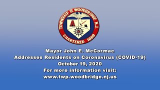 Mayor McCormac Addresses Residents on Coronavirus, October 19, 2020