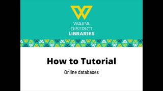 How to access online databases (updated)