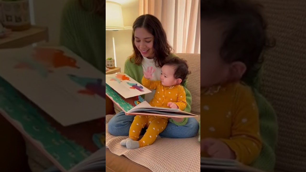 Adorable Baby's First Book Time!