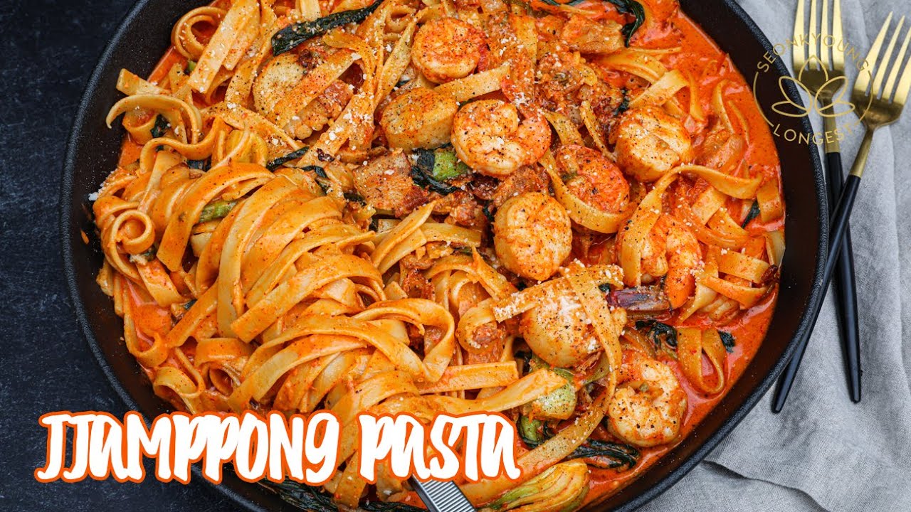 Spicy Seafood Noodles Recipe  Jjamppong Pasta at Home | Seonkyoung Longest