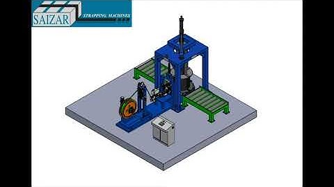 Automatic strapping machine for wire coils