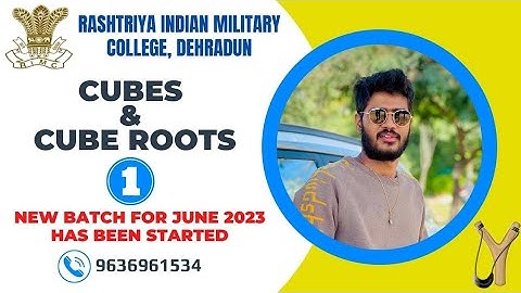 Cubes and Cube Roots by Manish Sir | RIMC Online Coaching