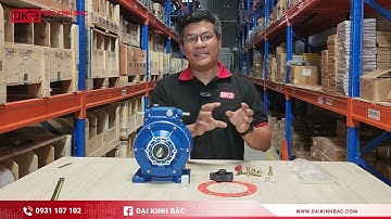 Điều tốc cơ vô cấp UDL 0.75kW chỉnh tốc độ bằng tay | Chân đế