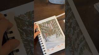 Snowy Forest shorts shortvideo oilpastel sketchbook