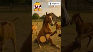 Saz Çalan At Çiftlikte Ritim Zamanı Dans Eden Hayvanlar Şöleni