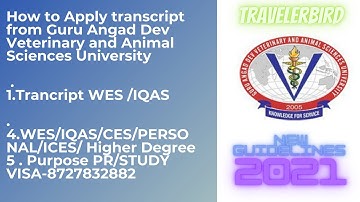 How to Apply transcript from Guru Angad Dev Veterinary and Animal Sciences University ! 8727832882