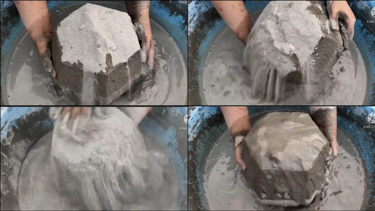 ASMR: 💯 moutuwatering texture/silky milky pure fine sand smooth crumbling in lots of water/🤤