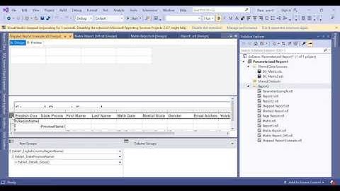 SSRS Stepped Report using Report Server Wizard