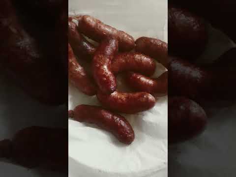 linguiça frita com