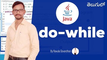 [Loops in Java]: Java do while loop in Telugu