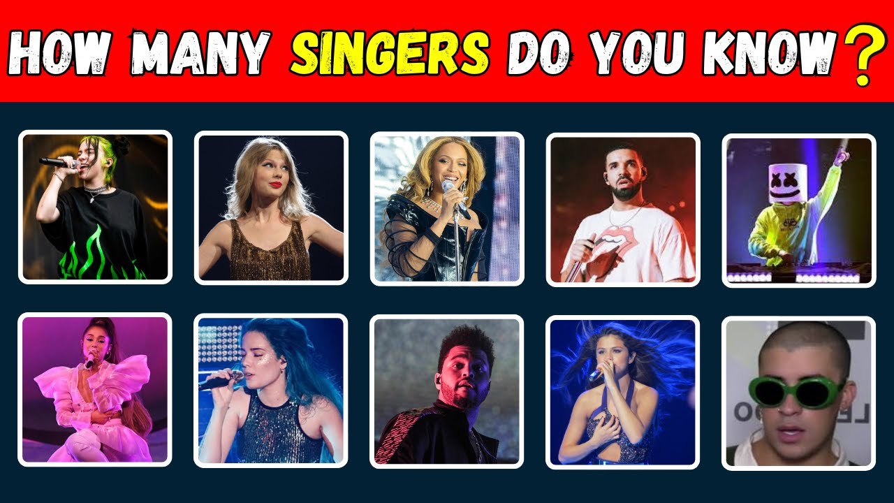 Guess The Singer in 3 Seconds | 60 Famous Singers | How many singers do ...