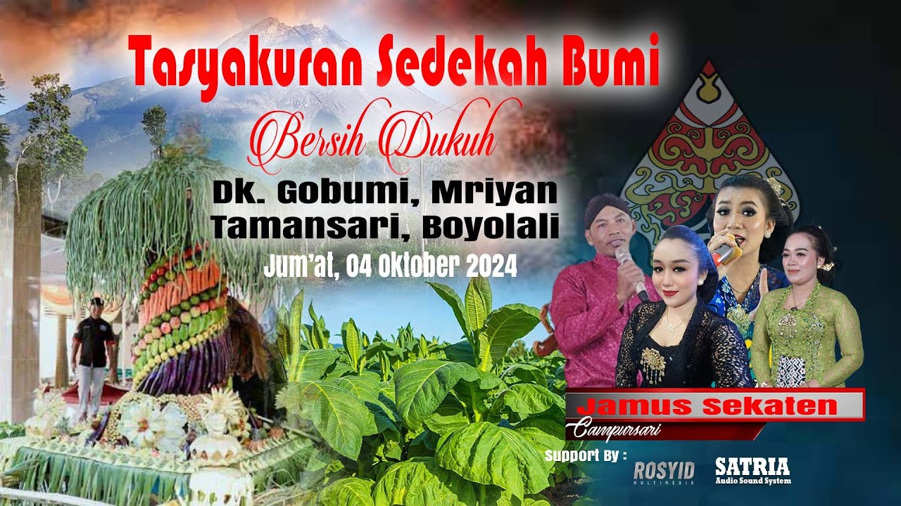 🔴LIVE JS MUSIK | TASYAKURAN SEDEKAH BUMI DK. GOBUMI, MRIYAN, TAMANSARI, BOYOLALI, JUM'AT, 04/10/2024