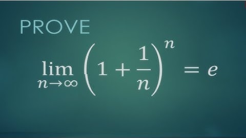 Prove lim (n→∞)⁡[(1+1/n)^n]=e