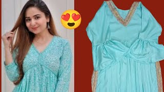 আলিয়া কাট কুর্তি / নতুন ডিজাইনার নাইরা স্টাইল কুর্তি কাটিং এবং সেলাই |