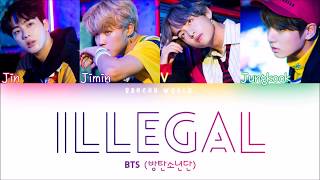 Video thumbnail of "BTS (방탄소년단) - Illegal/Dimple (보조개) (Color Coded) (Han/Rom/Eng)"