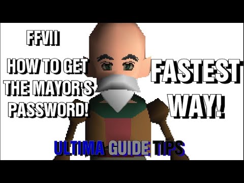 Ffvii How To Get The Mayor S Password Fastest Way 62nd Floor