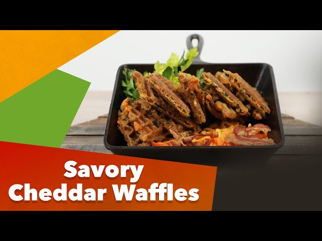 Keto Savory Cheddar Waffles Recipe - Youtube