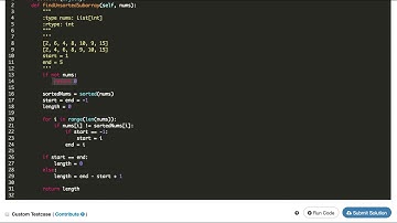 581 Shortest Unsorted Continuous Subarray ch