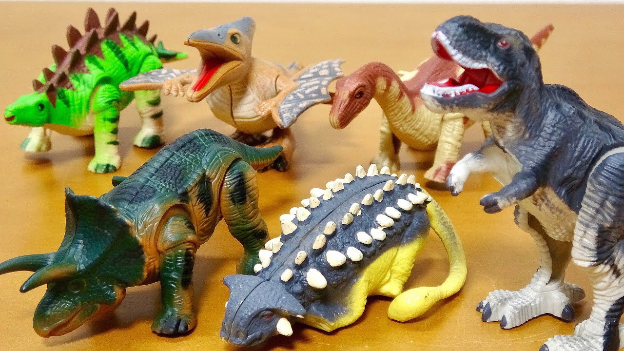 ゼンマイで恐竜が動く 西松屋の面白い恐竜商品 ダイノアクション恐竜 全6種類 Spring Powered Dinosaurs Youtube