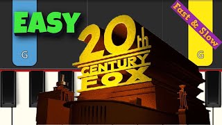 20th Century Fox Theme - EASY PIANO TUTORIAL