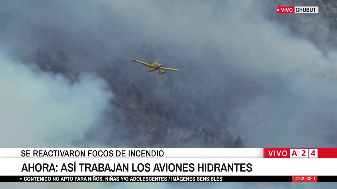Se reactivó el incendio forestal en Chubut: el fuego avanza cerca del lago Epuyén
