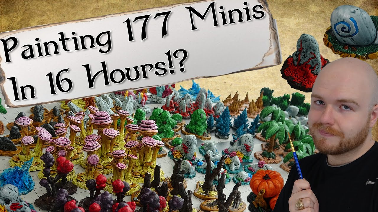 Painting 177 Minis in 16 Hours | Painting Challenge - YouTube