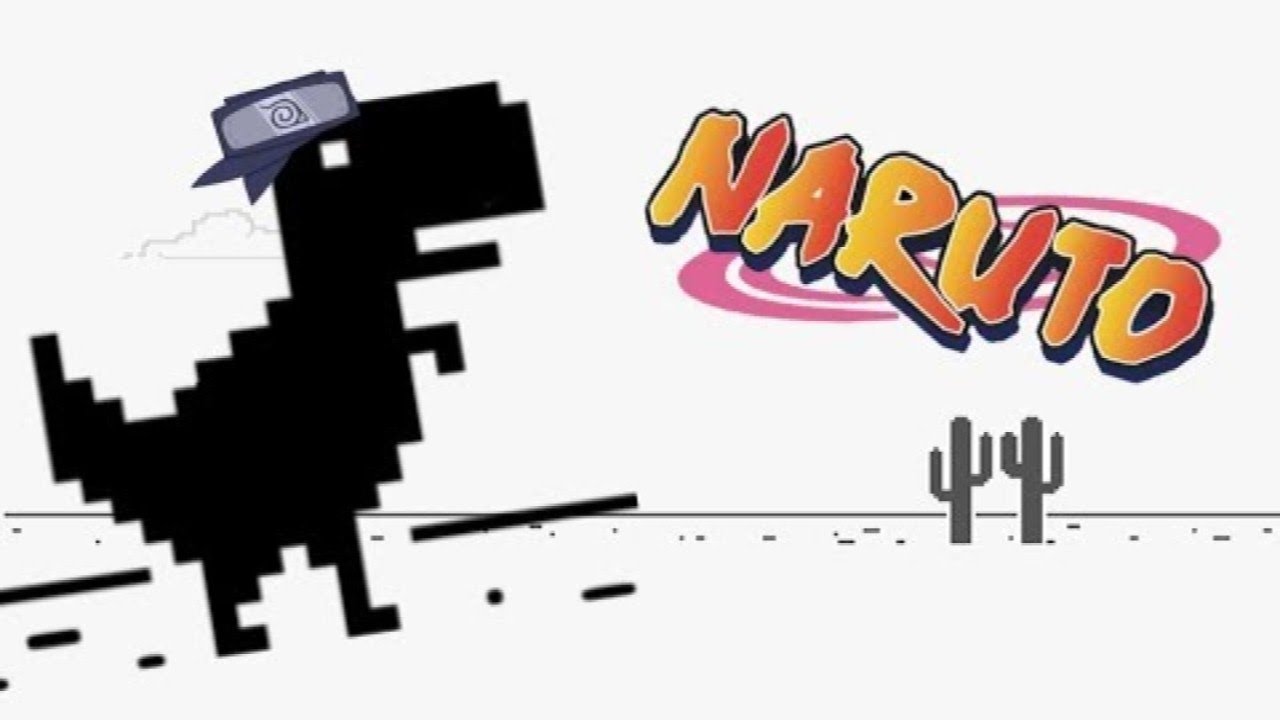 T-REX CORRE COMO NARUTO!! - Google T-Rex pixelado 