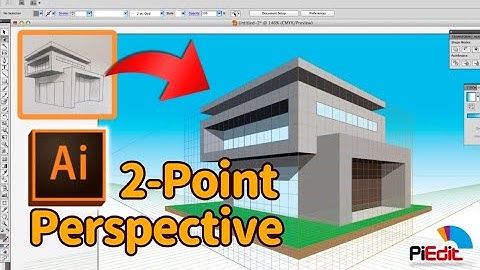 How to Draw a House in 2-Point Perspective | Adobe Illustrator || PiEdit