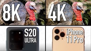 S20 Ultra 8K Vs 11 Pro 4K - Video Quality Comparison