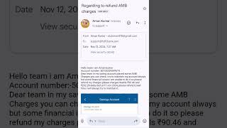 HDFC AMB Charges Refund Process👍HDFC maintenance charge refund kaise milega🤔HDFC charges refund