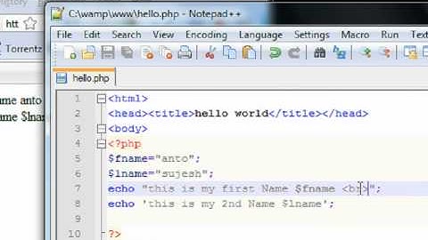 php tutorial in Tamil Part - 5