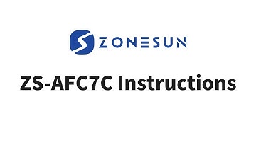 ZONESUN ZS-AFC7C Installation and Debugging Video