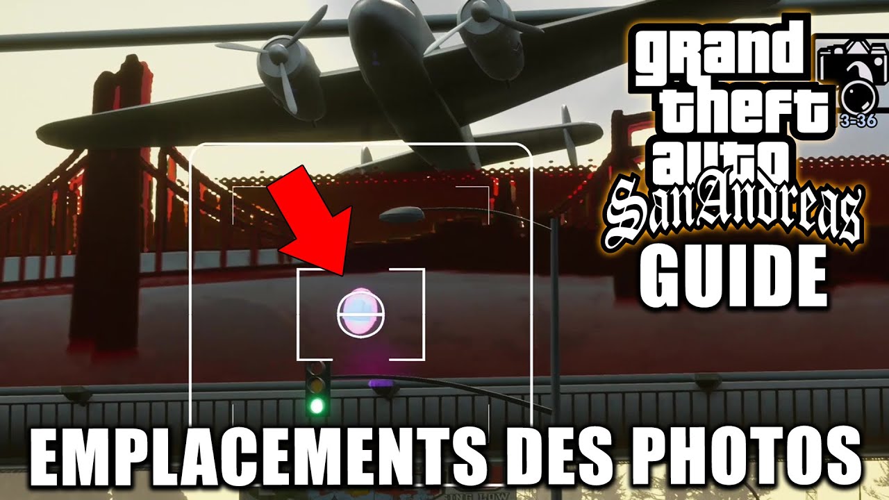 GTA SAN ANDREAS Remastered Emplacements de TOUTES les PHOTOS (100
