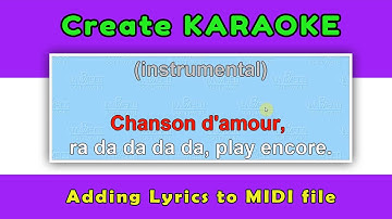 Adding Lyrics to midi file - create karaoke
