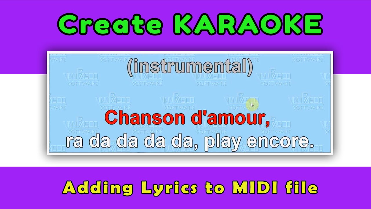 make midi karaoke files