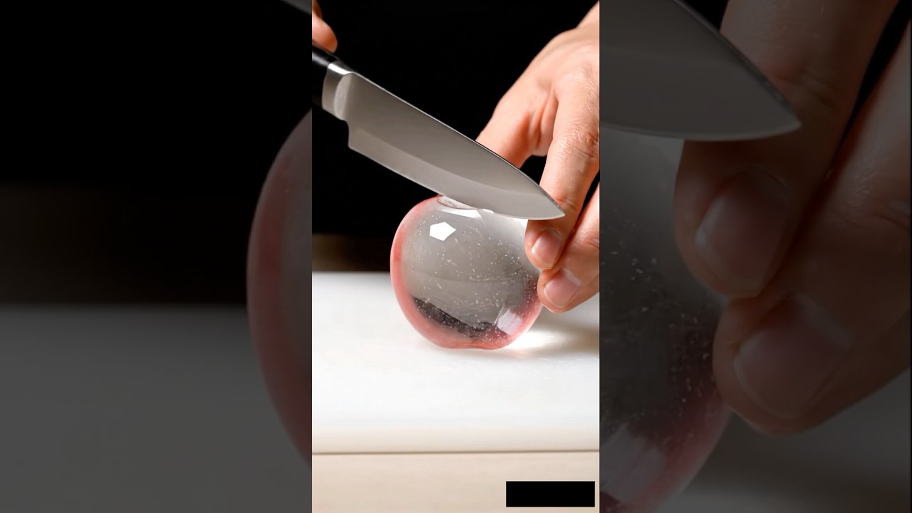 Crystal Apple Slice | Ultra-Realistic ASMR Cutting 