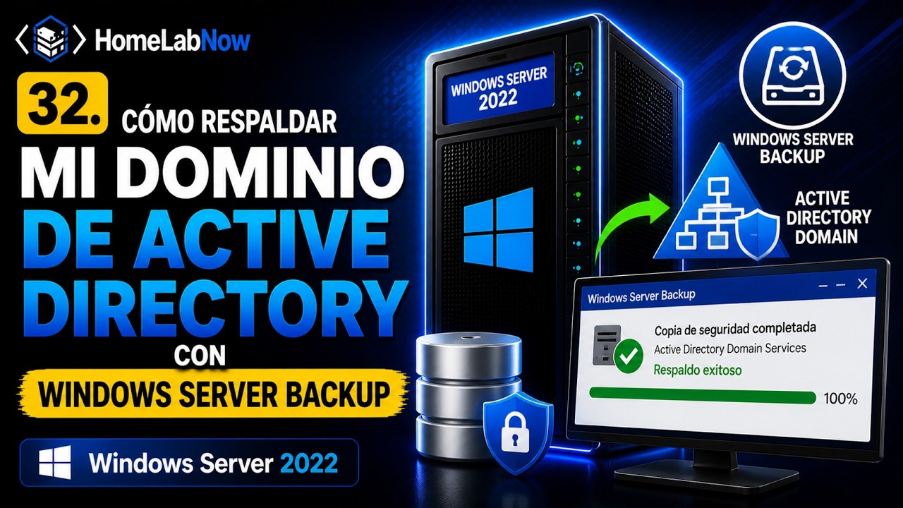 32. Cómo respaldar mi dominio de Active Directory con Windows Server Backup