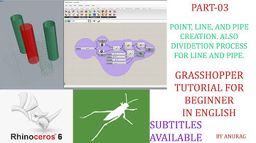 POINT LINE AND PIPE CREATION ALSO DIVIDETION PROCESS || Grasshopper Tutorial ||  3d with Anurag ||