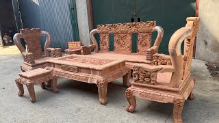 Hàng Vip mới ra mắt phần thô … Bộ Minh quốc voi cột 12 gỗ hương đá 6 món mẫu mới cực chất. Clip bgia