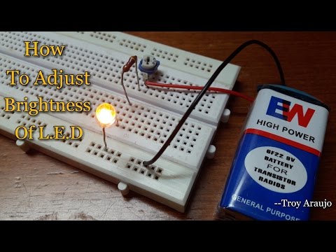 ✔How to Adjust the Brightness of L.E.D on Breadboard using 1k Potentiometer.💡