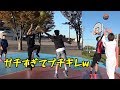 【バスケ】あのフェイダウェイは身長差あっても止めれない😱【2on2リーグ第1試合】