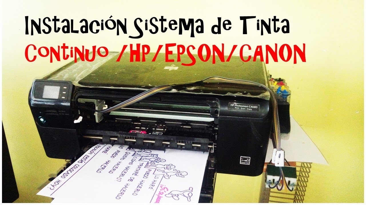 Instalación SISTEMA DE TINTA CONTINUO impresora HP/CANNON/EPSON(DIY) -  YouTube