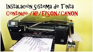 Instalación SISTEMA DE TINTA CONTINUO impresora HP/CANNON/EPSON(DIY) -  YouTube