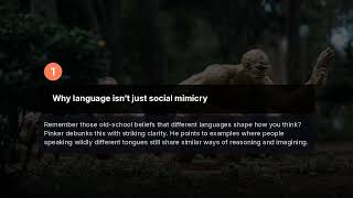 The language instinct: how the mind creates language ; [P.S. insights, interviews & more Book Summar