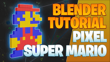 Modeling a pixel Super Mario character - Blender Tutorial