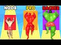 NOOB vs PRO vs HACKER in Muscle Race 3D