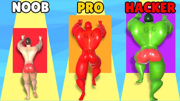 NOOB vs PRO vs HACKER in Muscle Race 3D